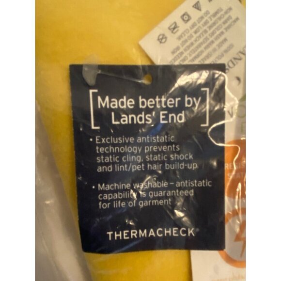 NWT Lands End Hay Colored Fleece Scarf OS - Picture 2 of 2